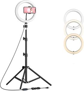 برسی رینگ لایت (26 سانتی متر 10 وات) HX-260 Ring Light + پایه HX-260 Ring Light