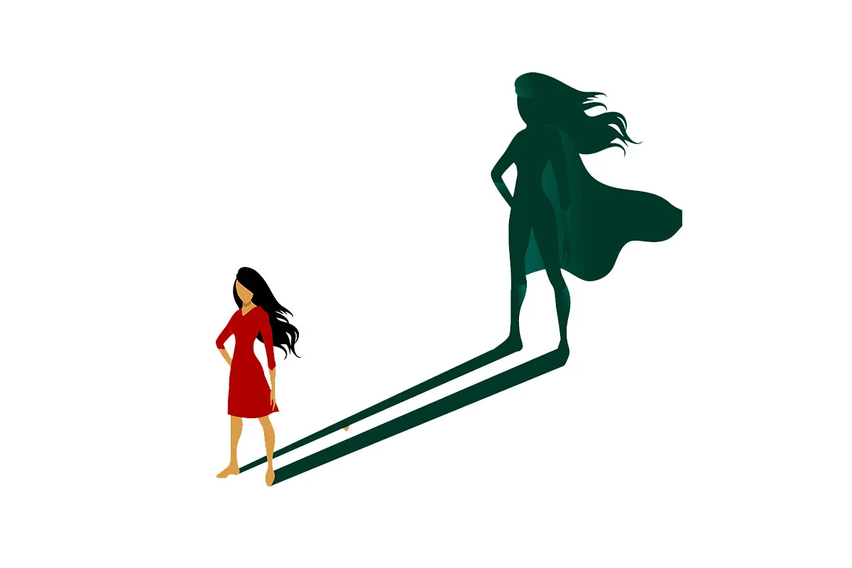 روانشناس دختری کوچکی که سایه بزرگ تر دارد