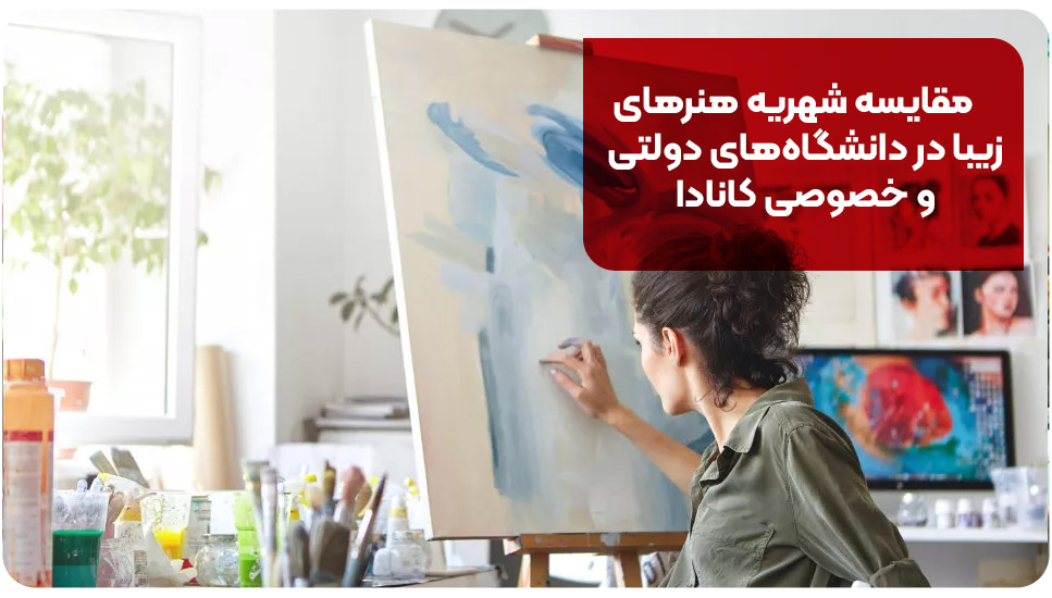 مقایسه شهریه هنرهای زیبا در دانشگاه‌های دولتی و خصوصی کانادا