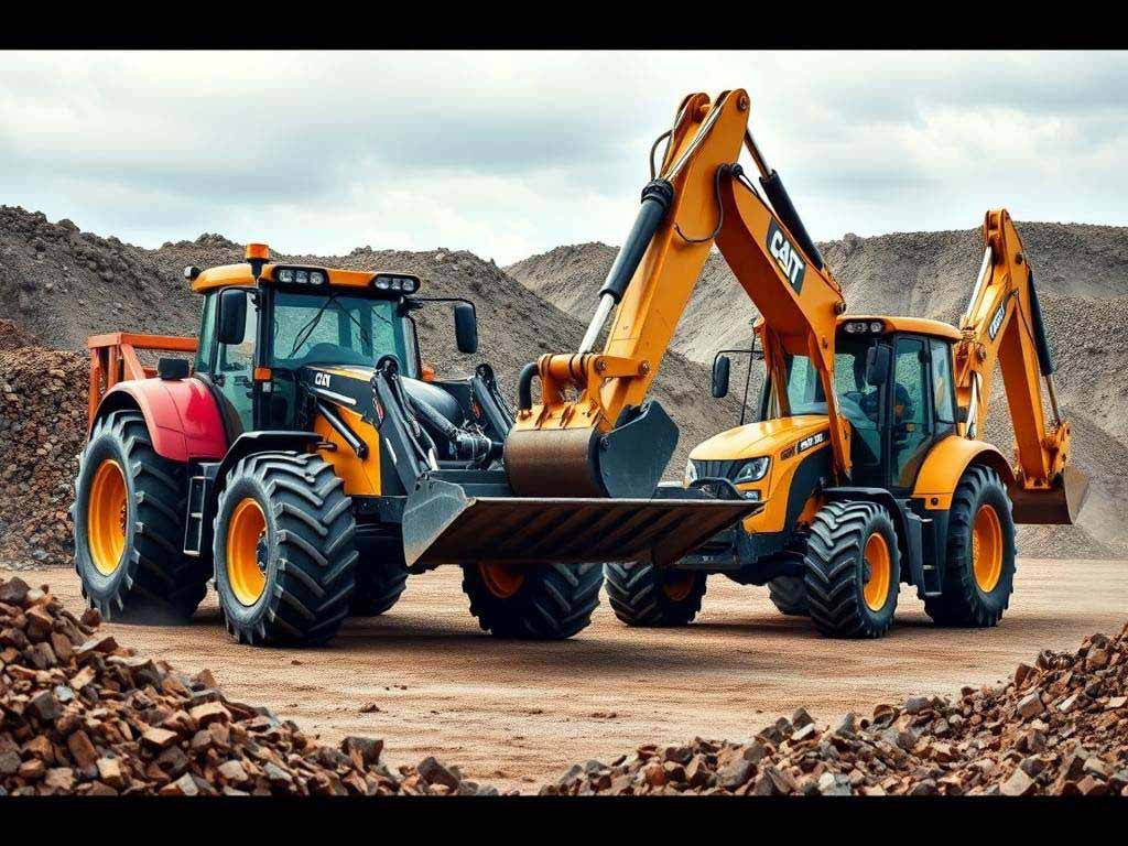 مقایسه مزایای بیل تراکتور جلو و عقب از نظر قدرت بارگیری