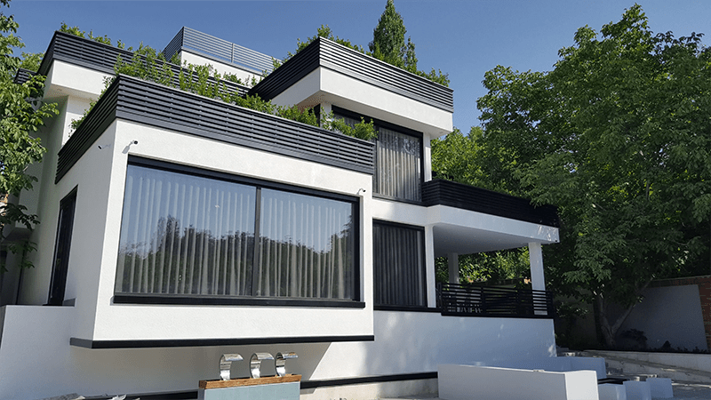 طراحی نمای بیرونی ساختمان دو طبقه با سبک مدرن و کلاسیک + 3 نکته طلایی